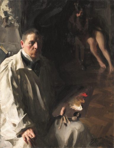 Autorretrato con modelo