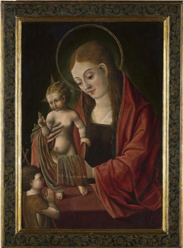 La Virgen con el Niño y san Juanito (anverso)