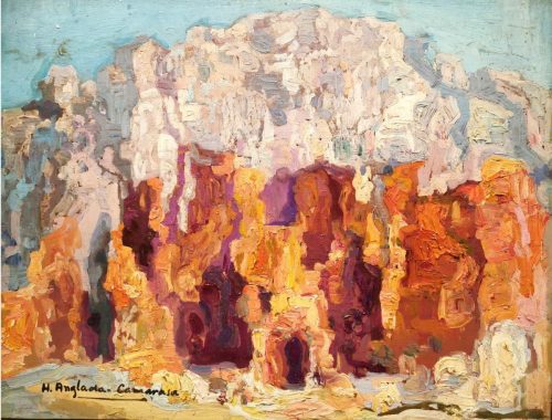 Anglada, Bóquer. Cuevas en las rocas