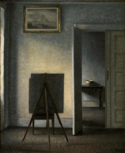 Interior con el caballete del pintor