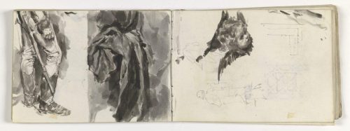 Estudios y copia de un querubín de Velázquez