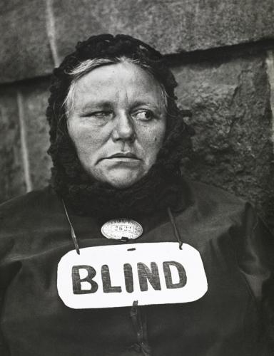 Mujer ciega, Nueva York
