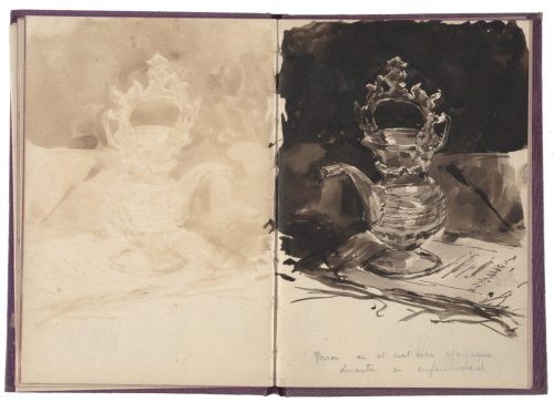 Porrón empleado por Mariano Fortuny