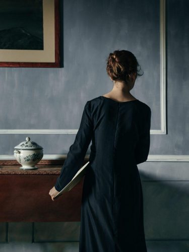 Interior with Young Woman Seen from the Back