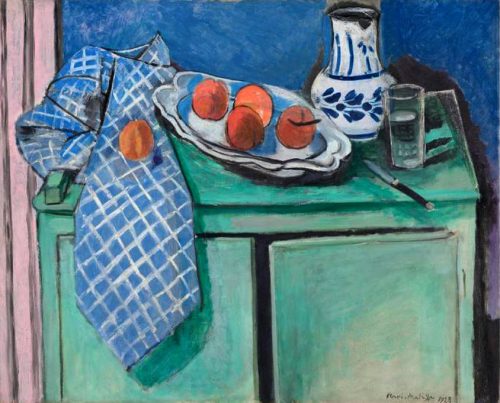 Bodegón en aparador verde