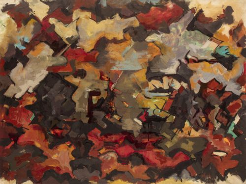 Flack, Paisaje expresionista abstracto (con nubes)