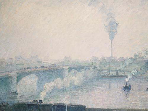 Camille Pissarro. Pont Boieldieu, Ruan, efecto de niebla, 1898
