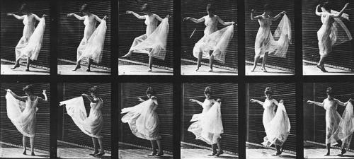 Mujer bailando, en Locomoción animal, lámina 189, 1887