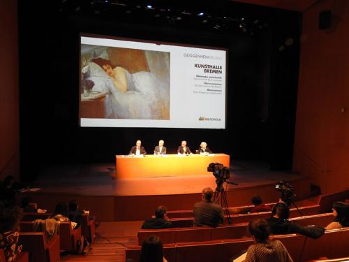 Rueda de prensa en el Auditorio del Museo Guggenheim Bilbao