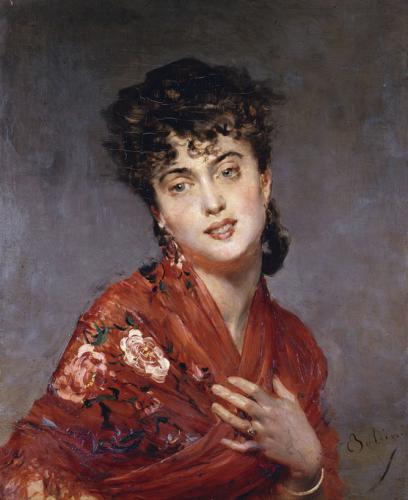 Scialle rosso, 1880