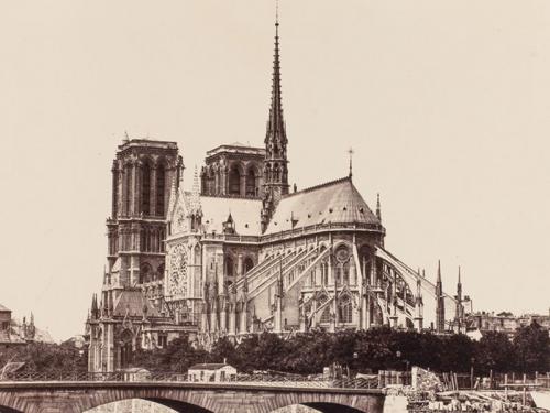 Vista posterior de Notre-Dame de París, 1860-1870